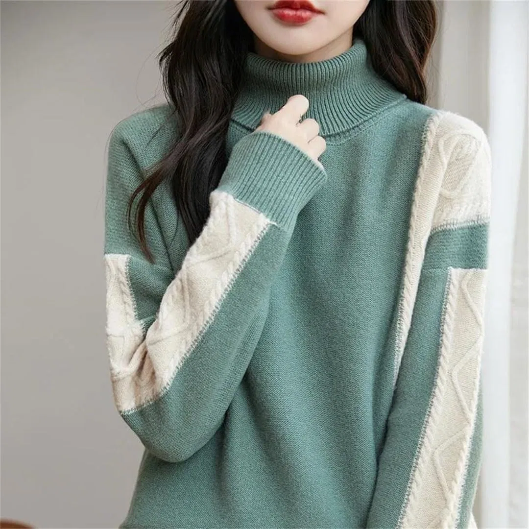 Женский свитер с высоким воротником, модель Turtleneck, Bean En8 — фото 2