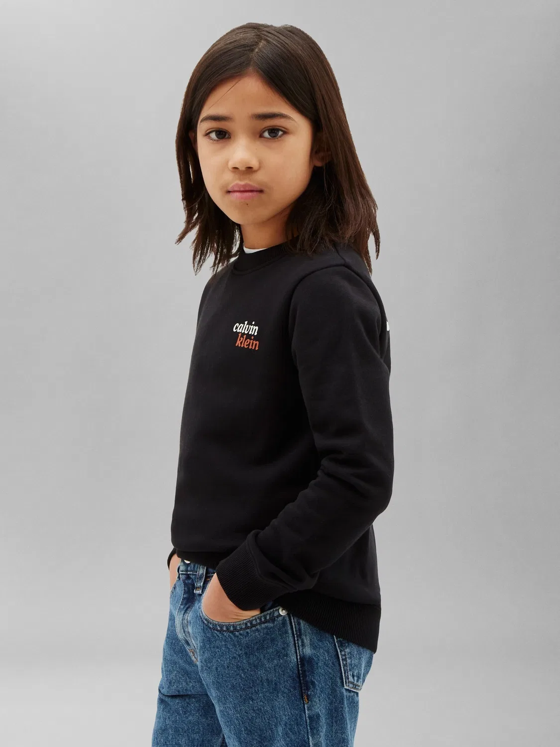 Свитшот с логотипом Calvin Klein Jeans, черный