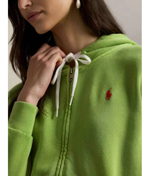 Женское худи Relaxed Fit Polo Ralph Lauren, зеленый — фото 4
