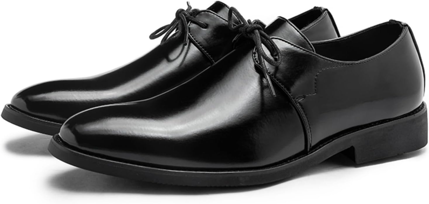 

Мужские градиентные оксфорды - стильные туфли на шнуровке с уникальным омбре-дизайном, идеальные для вечеринок, свадеб и модных образов Aokisx, черный