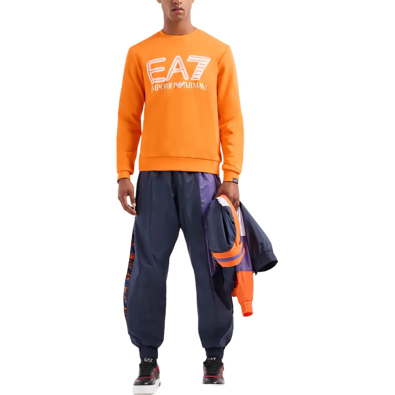 Мужская толстовка EA7 Orange Emporio Armani, Оранжевый — фото 4