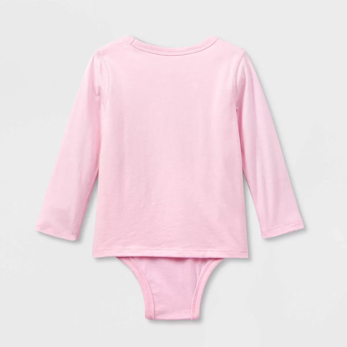 Детское адаптивное боди с длинным рукавом с абдоминальным доступом Cat & Jack, Light Pink — фото 2