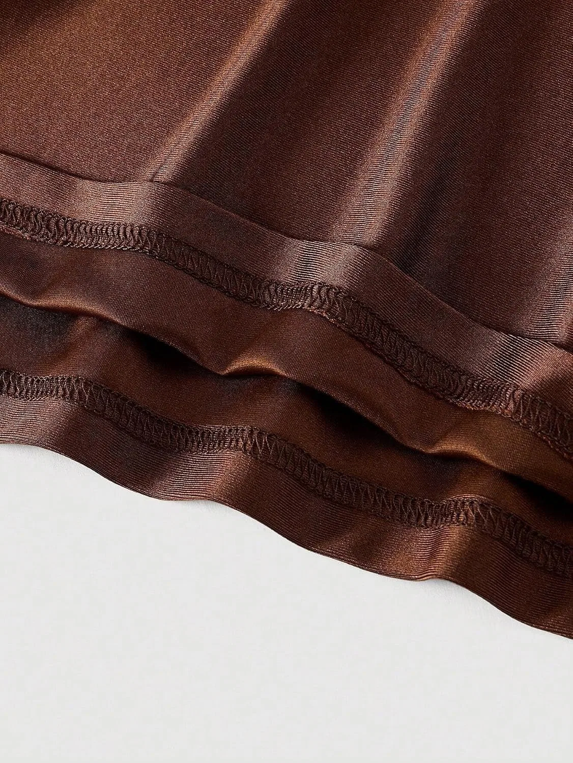 Женское длинное коктейльное платье на бретелях с разрезом, Brown — фото 4