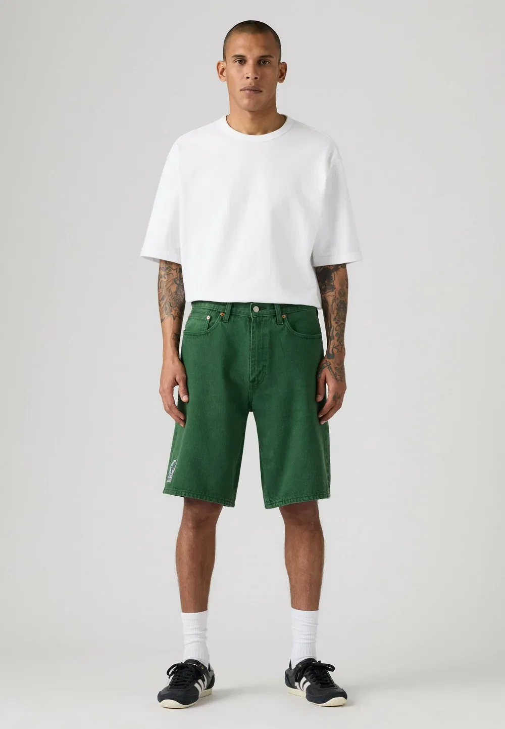 Wc 478 baggy short x france 478 baggy - denim shorts Levi'S, X France Baggy S - Greens