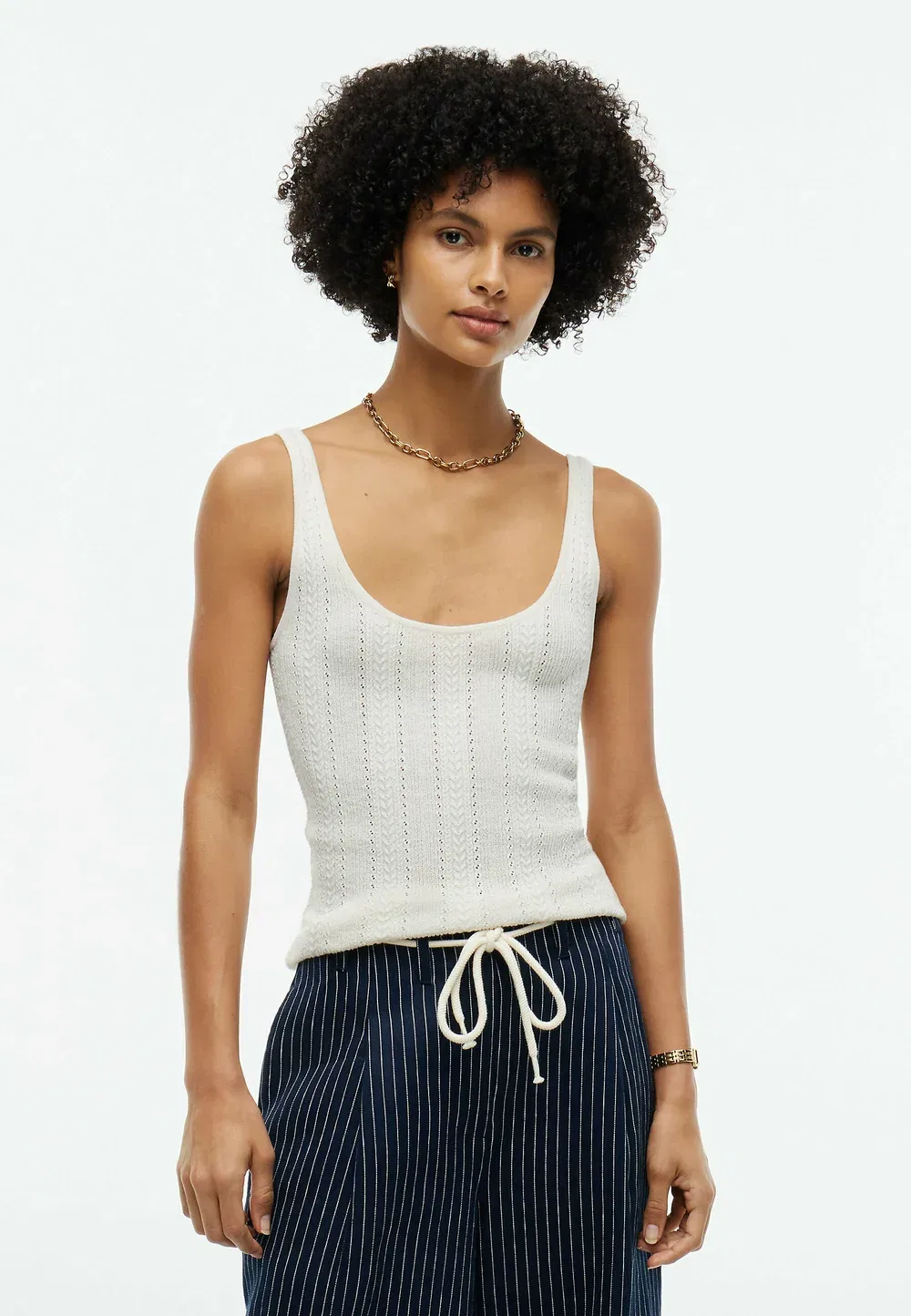 Топ-Майка с вырезом-лодочкой от Pointelle Tommy Hilfiger, Ivory Petal