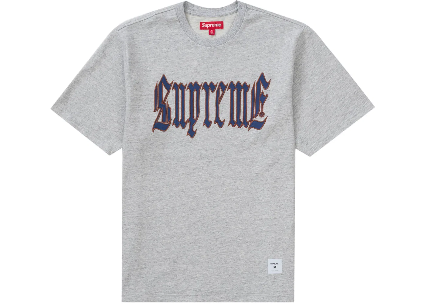 Мужская футболка с принтом Top (SS24) Supreme, Heather Grey
