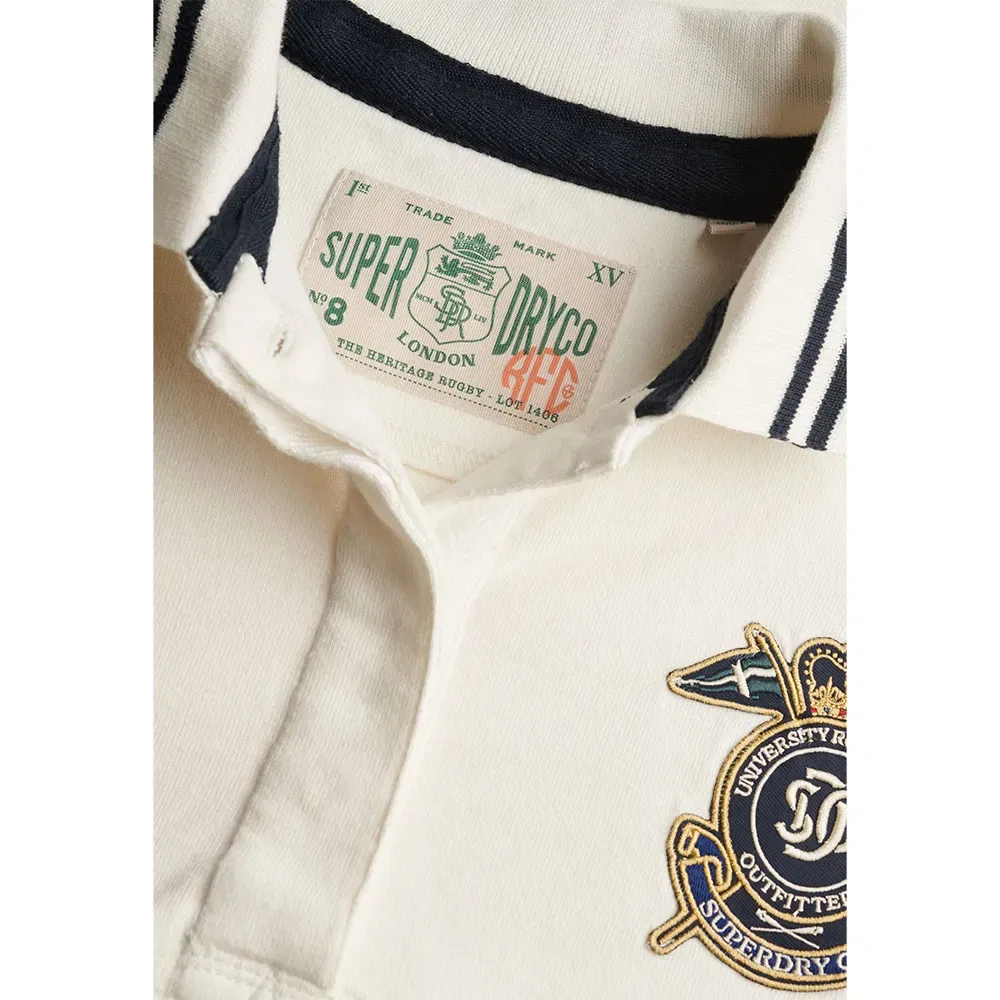 Рубашка поло с длинным рукавом Crest Rugby Superdry, бежевый — фото 2