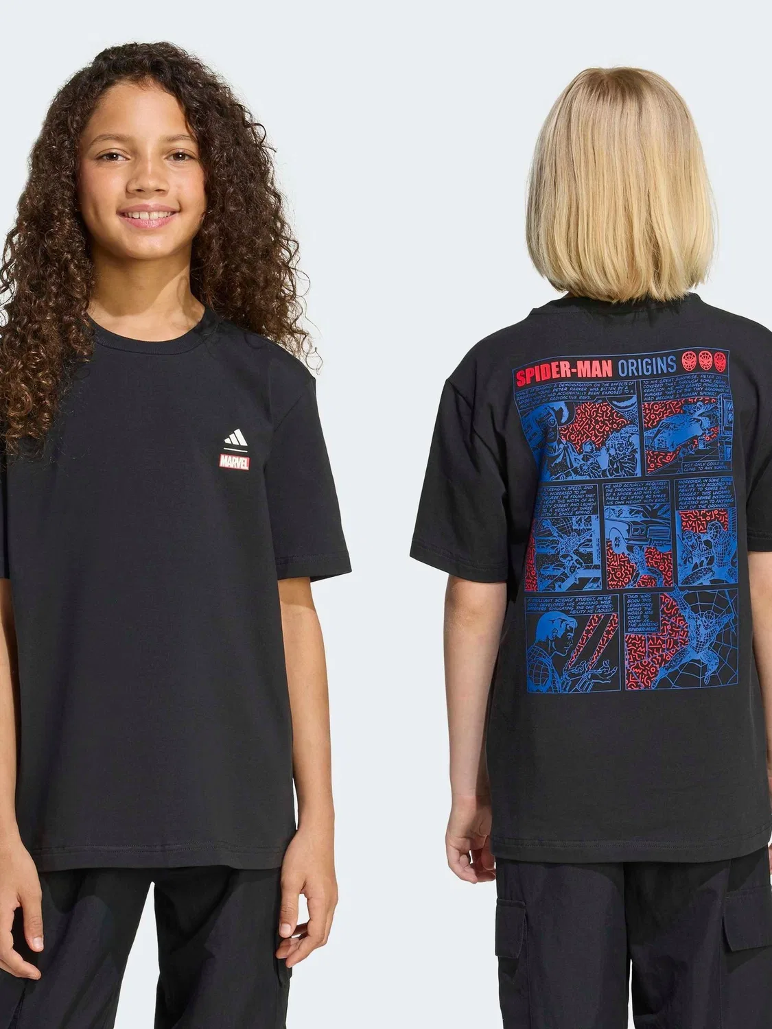 Футболка с принтом Marvel Spider-Man adidas, черный — фото 3