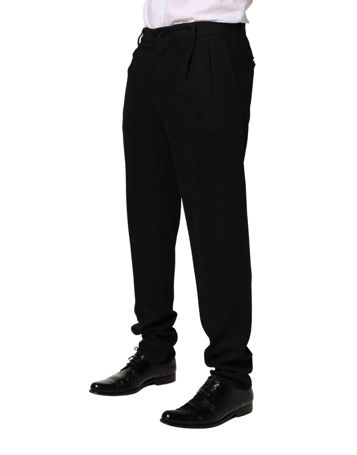 Мужские брюки классические из шерсти Dolce & Gabbana, Black — фото 3