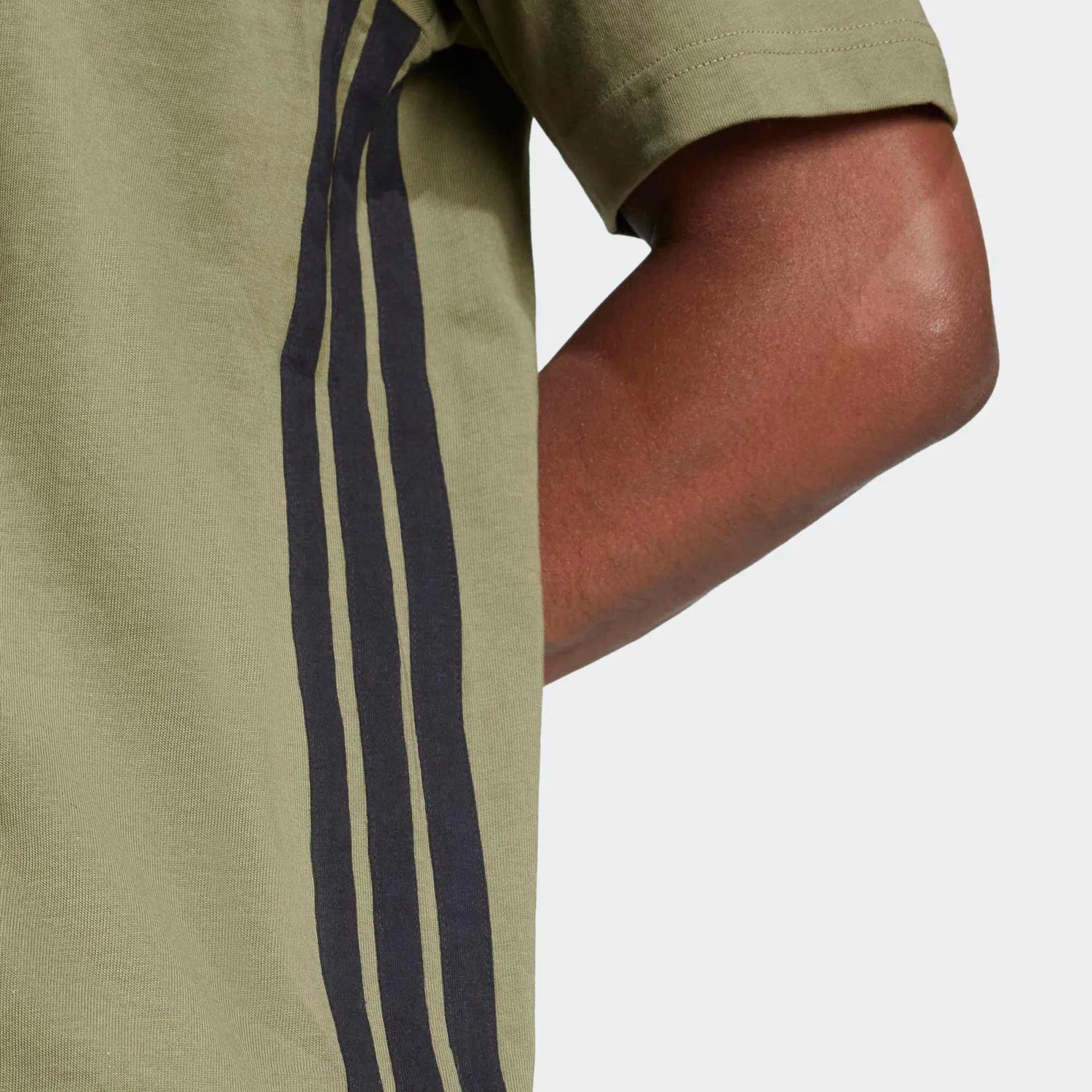 Мужская хлопковая футболка Adidas, Hellkhaki — фото 3