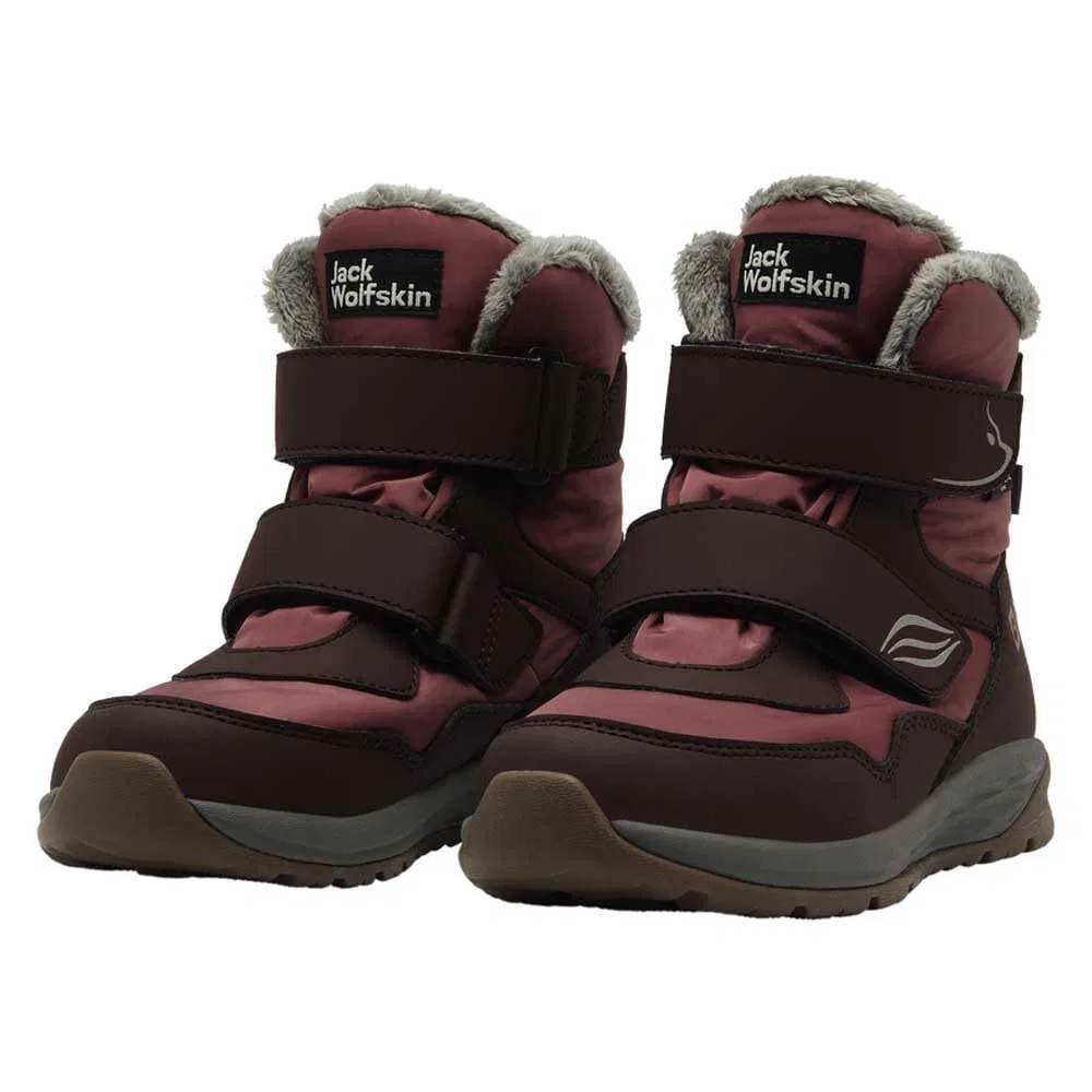 Детские зимние ботинки для девочек с мембраной Polar Bear-g Texapore Mid Vc K Jack Wolfskin, Mogano Scuro — фото 4