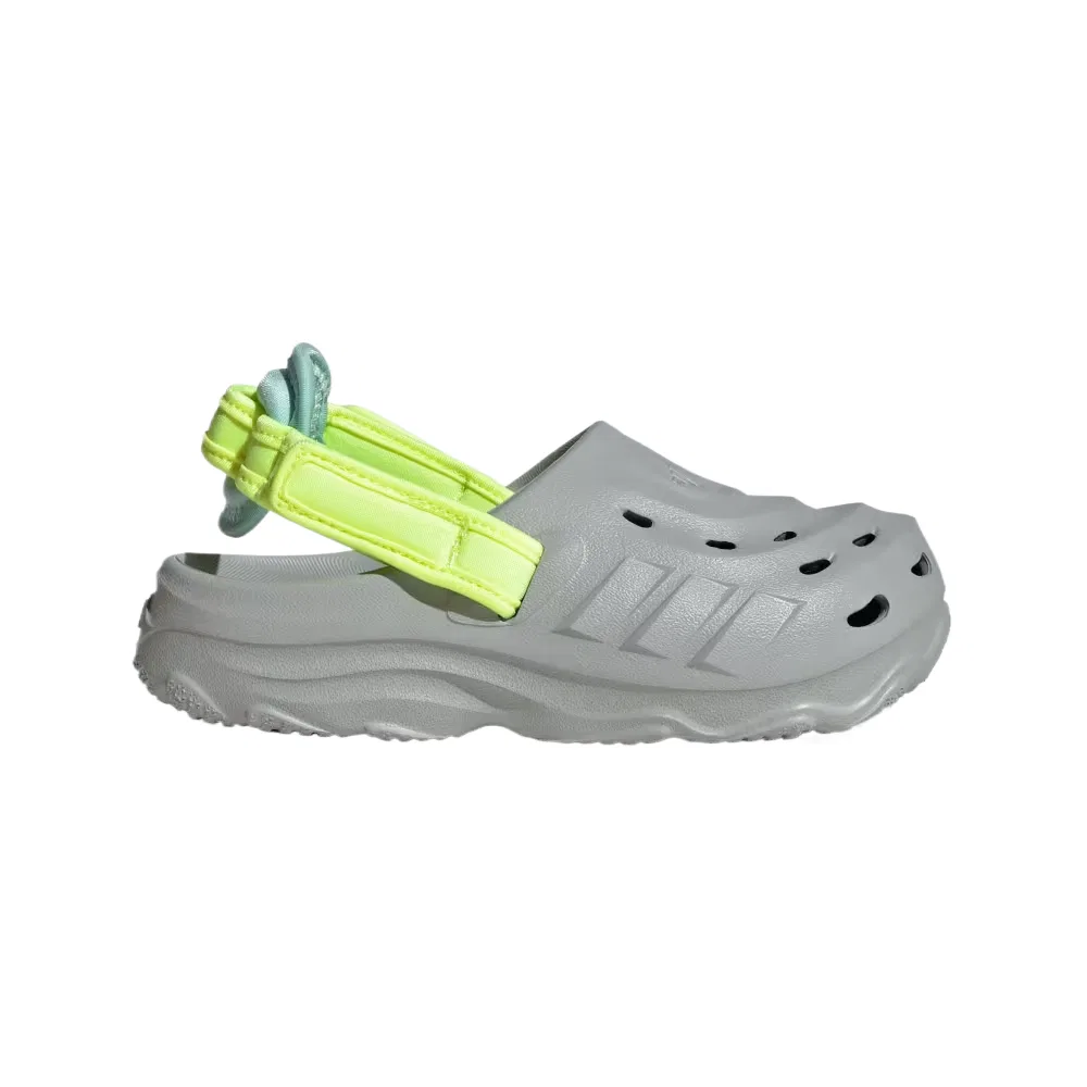 Детские сандалии-клоги с ремешком Adidas MAXXCLOG, Halo Silver/High Resolution Yellow/Semi-Shimmery Aqua Blue — фото 3