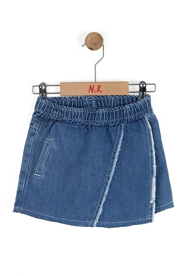 Детские шорты-юбка для девочек джинсовые Jazz shorts skirt Generic Brands, Blue