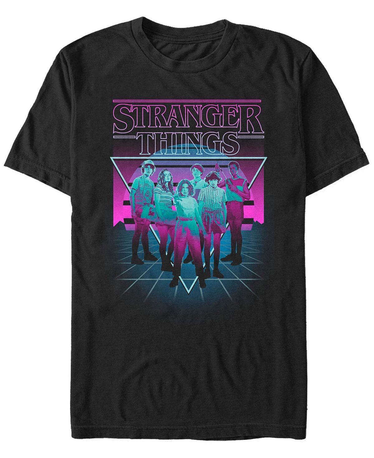 

Мужская футболка с коротким рукавом stranger things group Fifth Sun, черный
