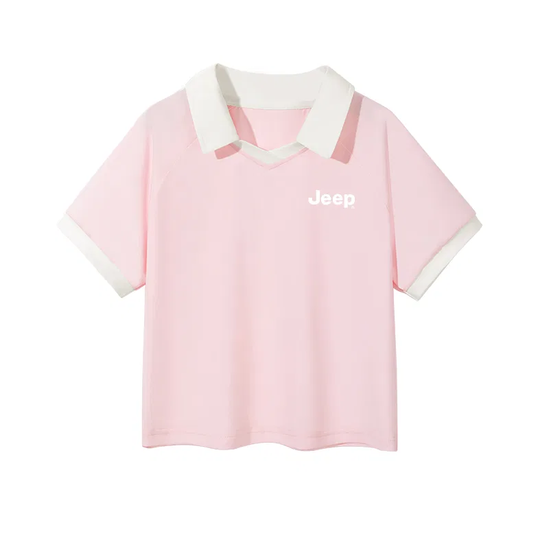 Детское поло для мальчиков с воротником Jeep, Light Pink/E White Logo K