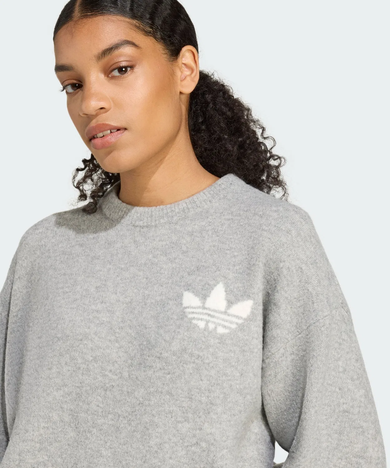 Женский свитшот с длинным рукавомAthletic Dept Knit Adidas, Grey — фото 3