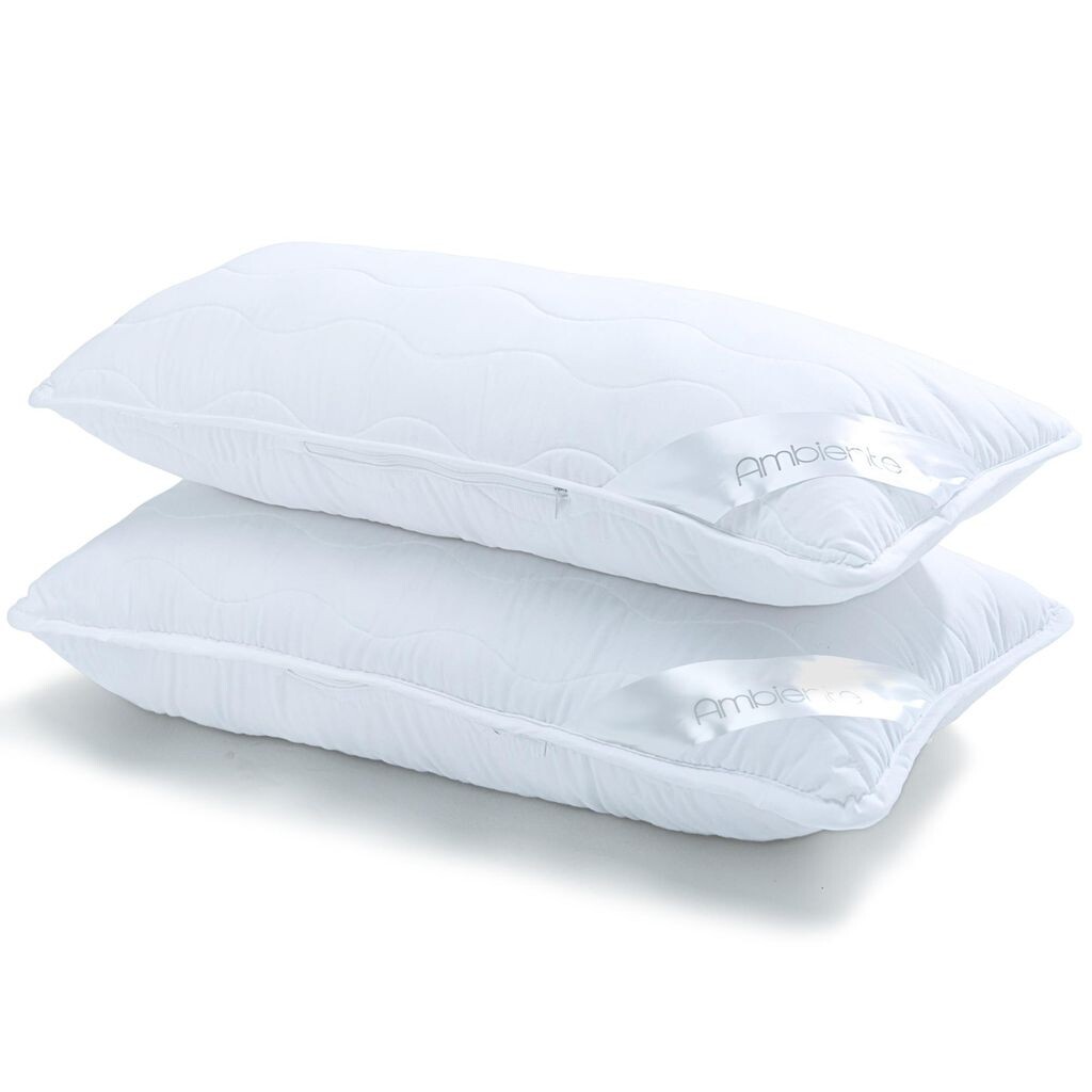 

Подушка Ambiente стеганая подушка 2х50х80 PES микрофибра 2х760г волнистая стежка aqua-textil