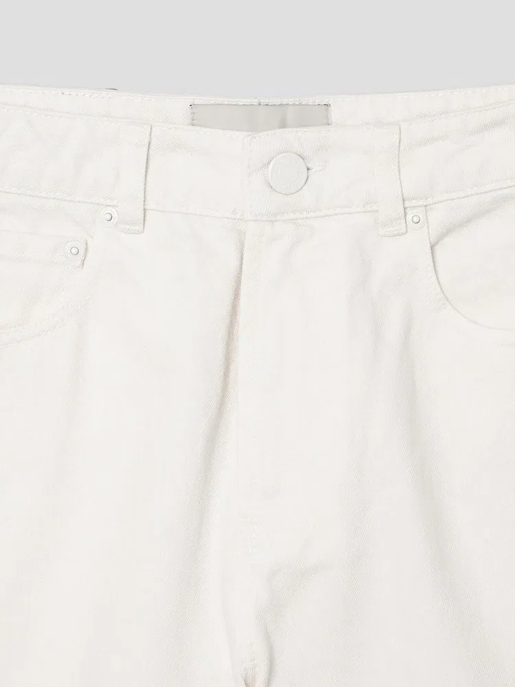 Джинсы свободного кроя Large Fit, Blanc Creme AMI PARIS — фото 3