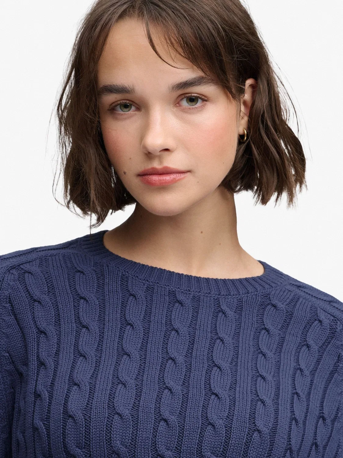 Свитер свободного кроя Slouchy Cable Knit Superdry, фиолетовый — фото 3