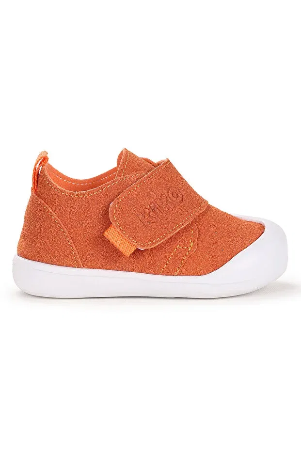 Детские повседневные туфли на липучке с коротким каблуком Rosie First Step Kiko Kids, Orange — фото 4