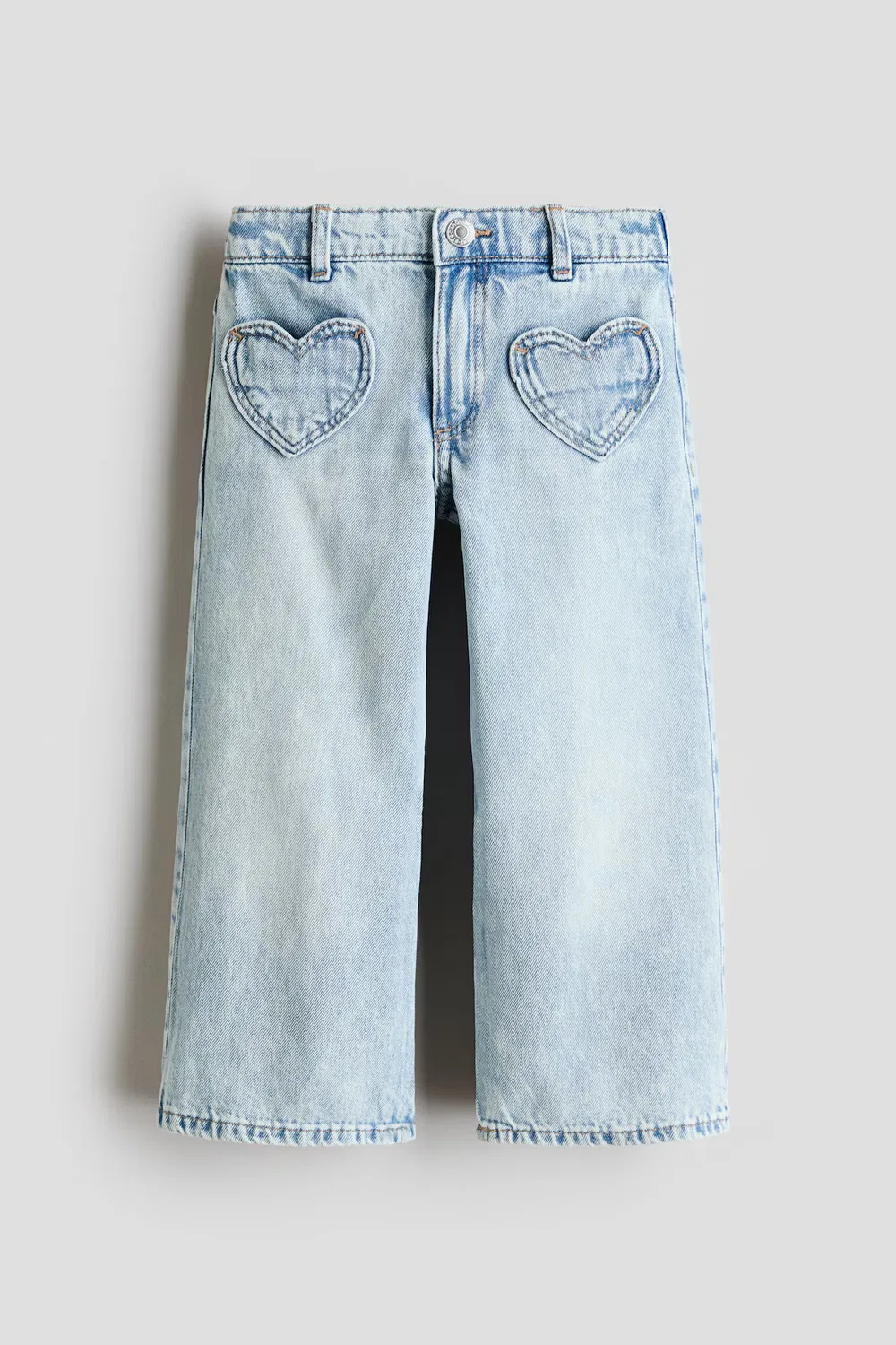 Свободные джинсы с широкими штанинами H&M, Helles Denimblau