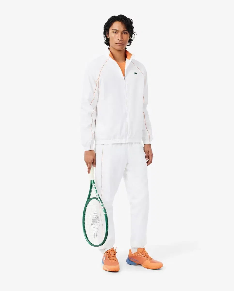 Мужской спортивный костюм с контрастной отделкой Lacoste, Blanco — фото 4