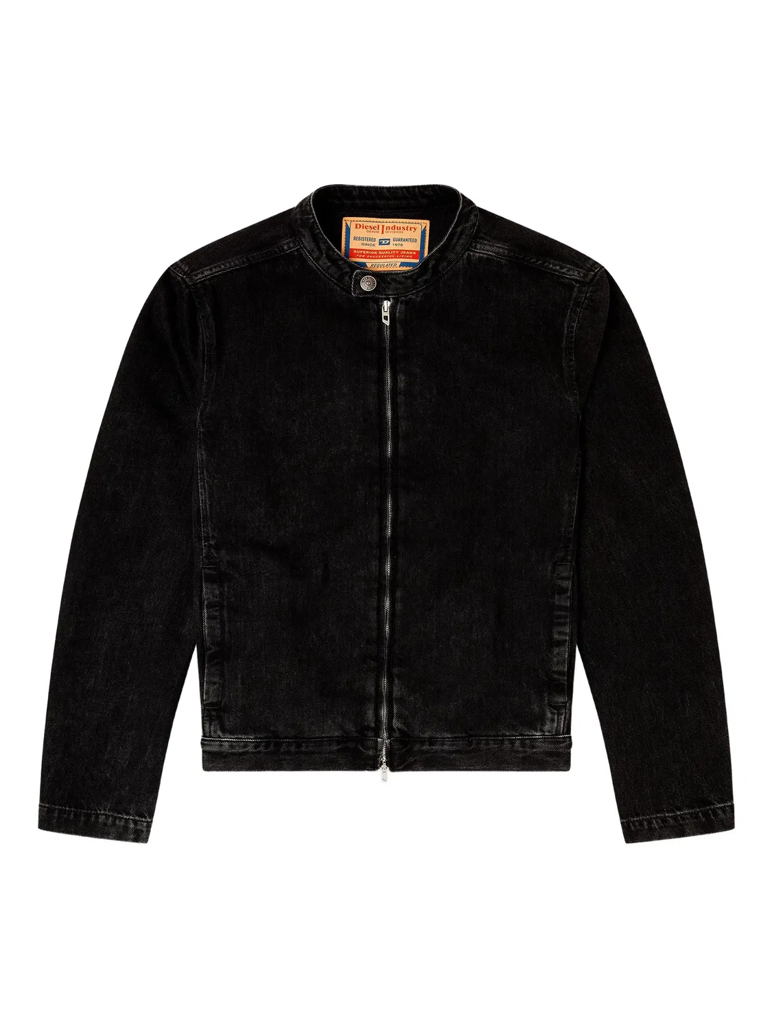 Джинсовая куртка с кнопками Diesel, черный