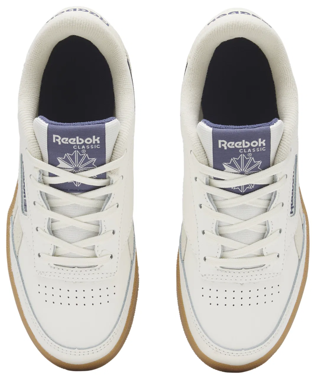 Детские кроссовки для мальчиков с кожаным верхом Reebok Club C Revenge, Chalk/Linen/Legacy Blue — фото 3