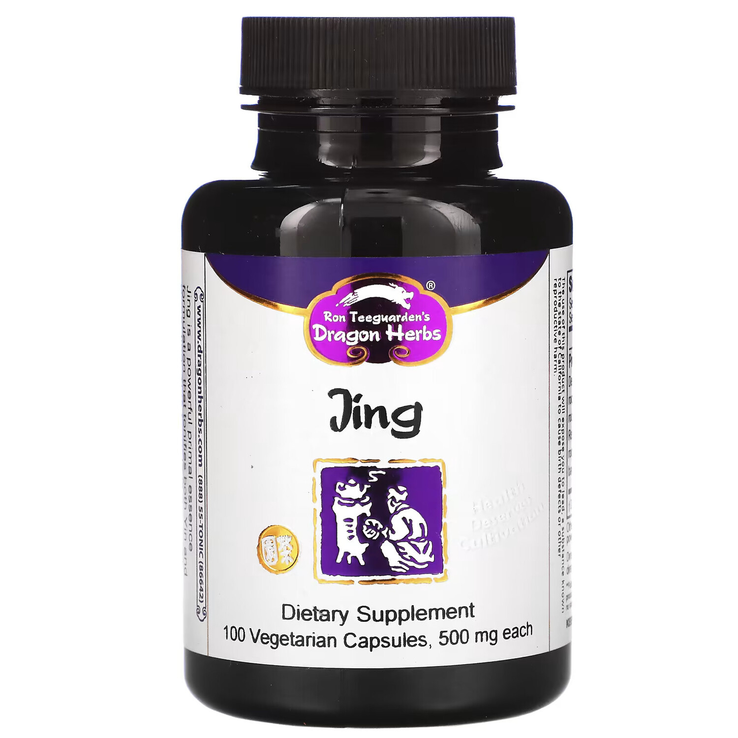 

Dragon Herbs, Jing, 500 мг, 100 растительных капсул
