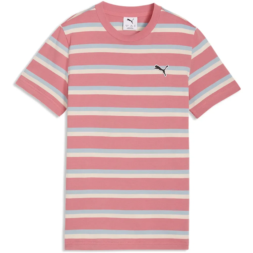 Футболка с коротким рукавом Puma Ess Elevated Striped, розовый