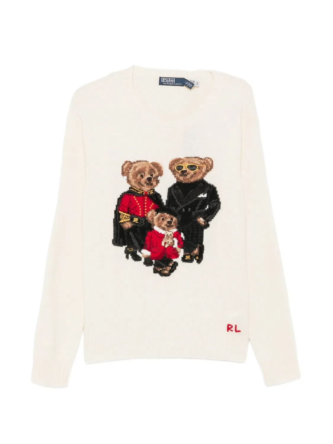 Свитер Polo Bear из шерсти и кашемира Polo Ralph Lauren, нейтральные