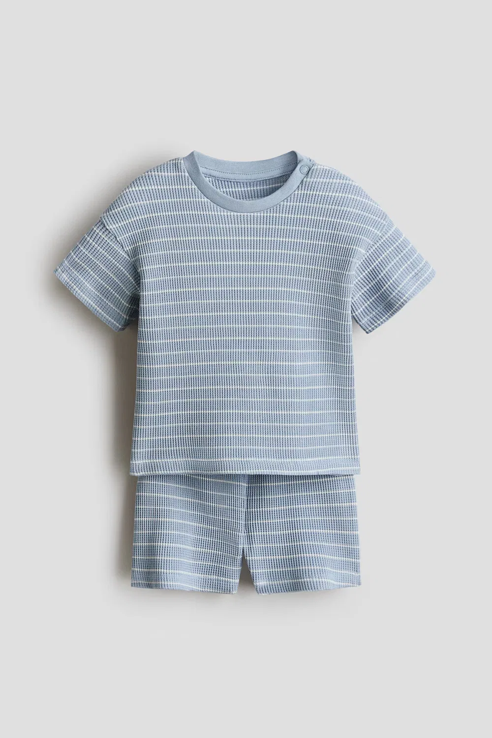 Комплект из двух предметов из хлопка с вафельной текстурой H&M, Hellblau/Gestreift