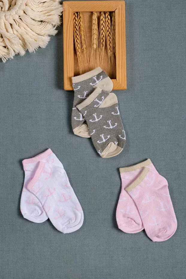 Детские пинетки-носочки для девочек с принтом Cocole Socks, Multicolor — фото 2