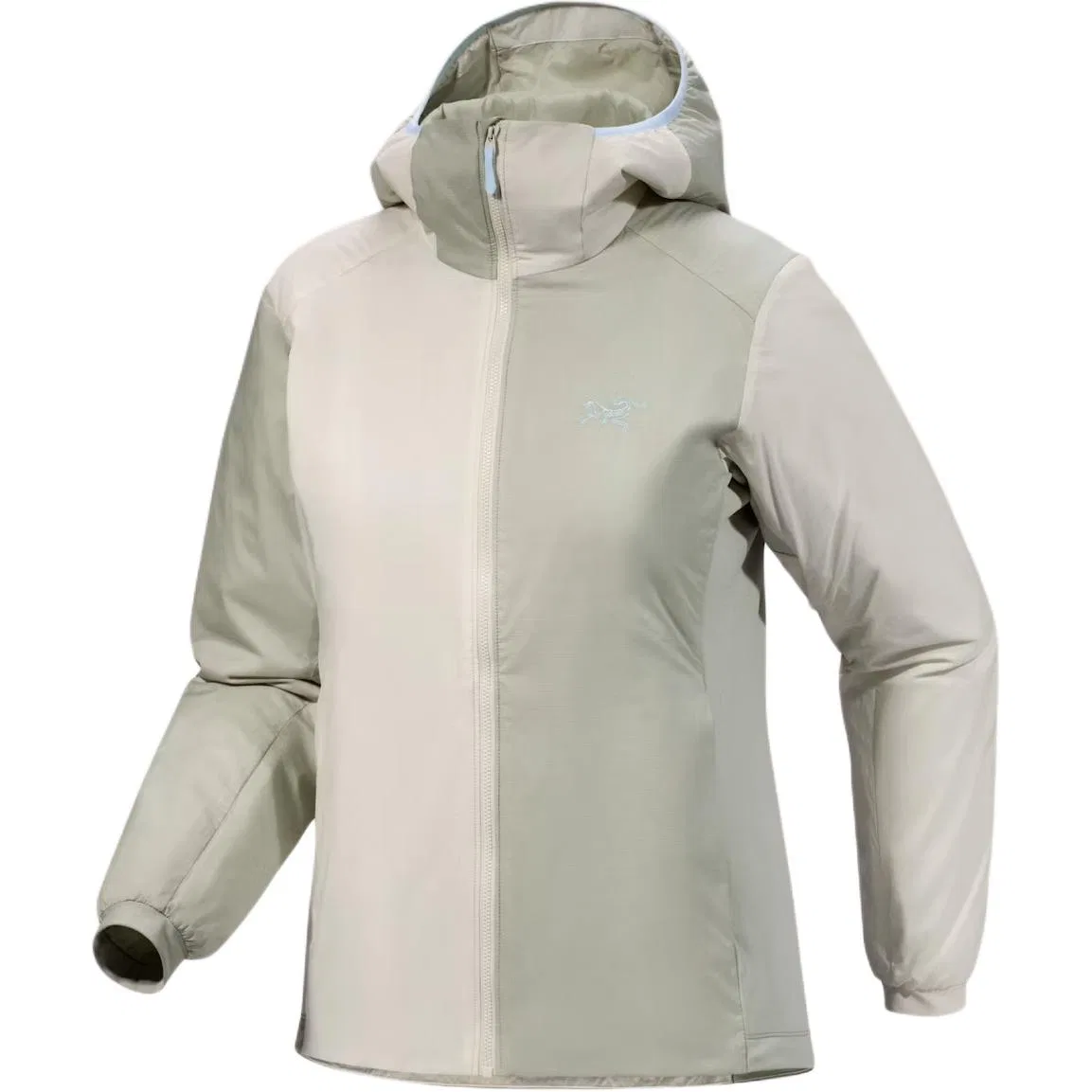 Женская куртка-пуховик с утеплителем Atom Arcteryx, Rock Gray Green/Driftwood White/Cloud Mist Blue/Headwaters