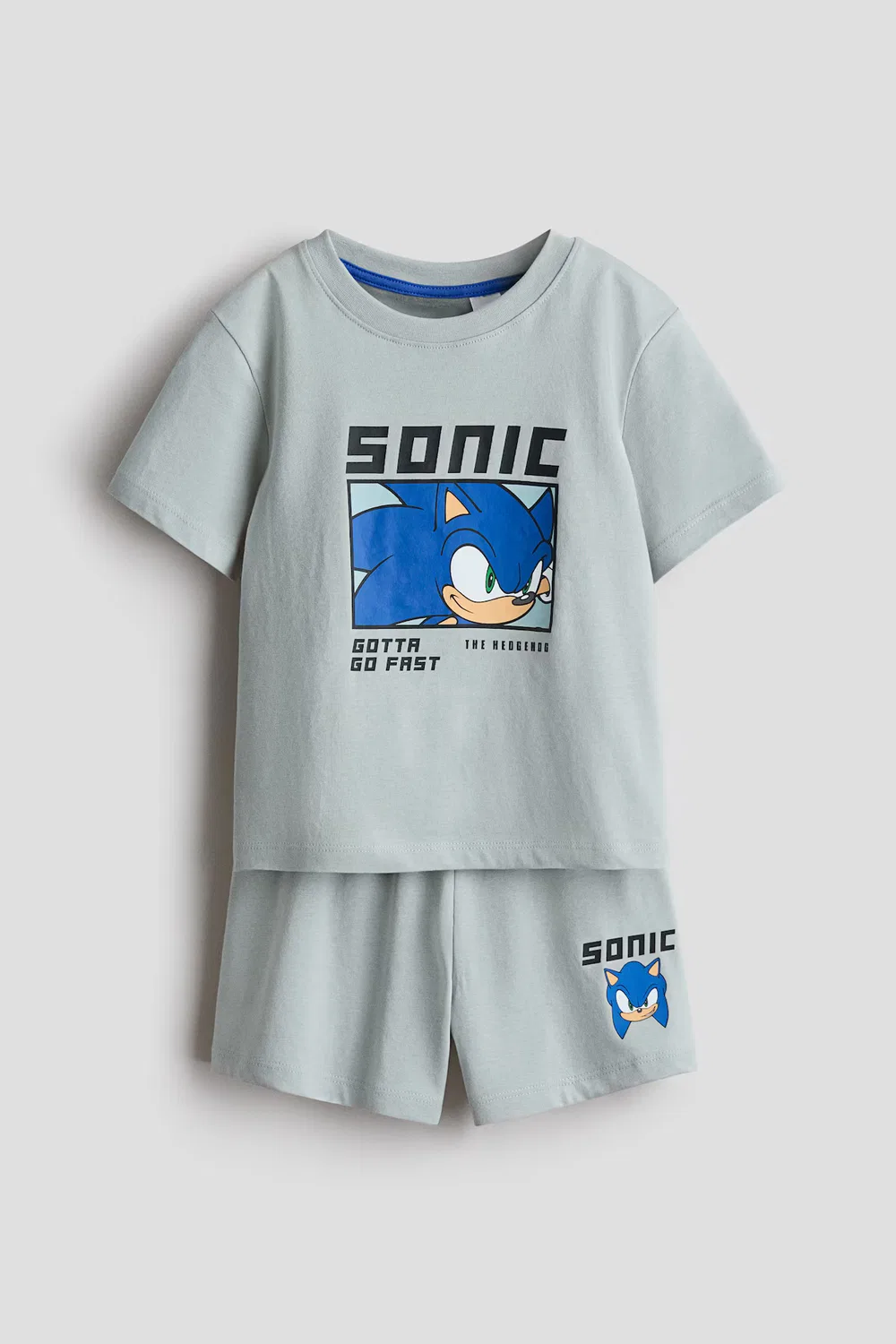 Пижама из набивного хлопка H&M, Türkis/Sonic The Hedgehog