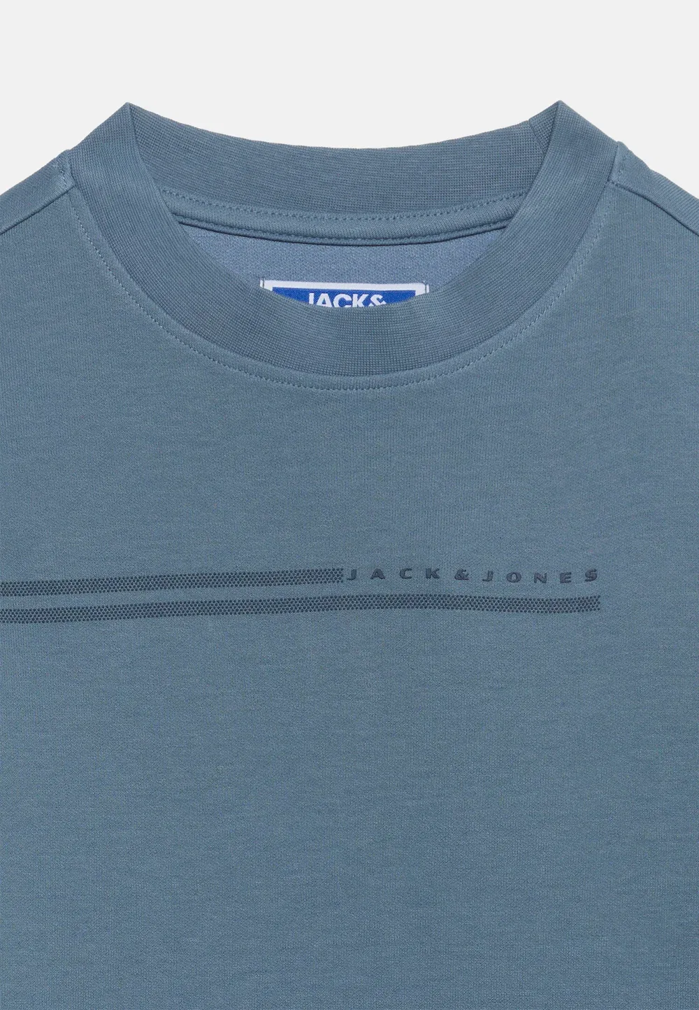 Футболка Jcofusion с открытой грудью - базовая футболка Jack & Jones Junior, Blue Mirage — фото 4