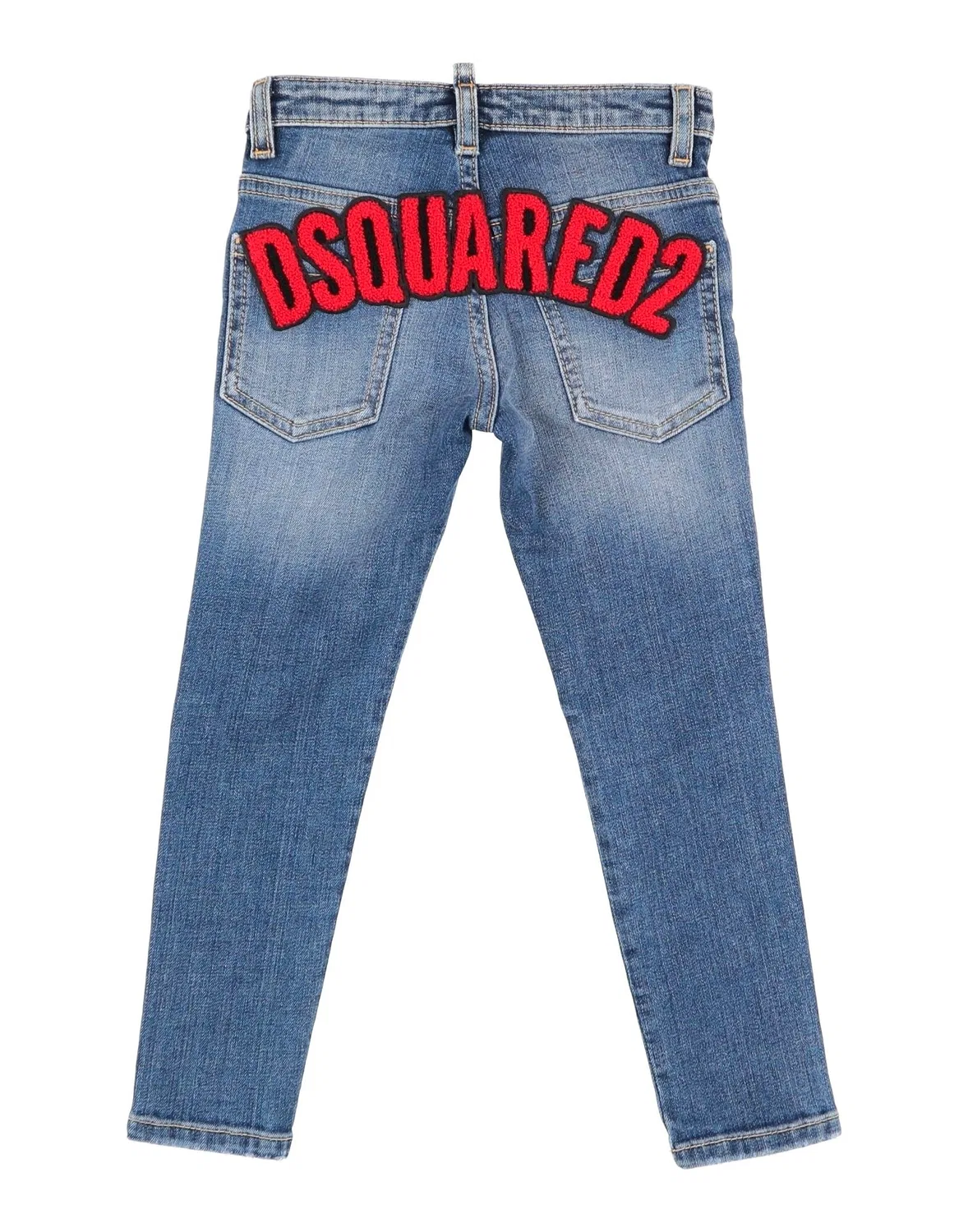 Детские джинсы для мальчиков с зауженным краем Dsquared2, синий — фото 2