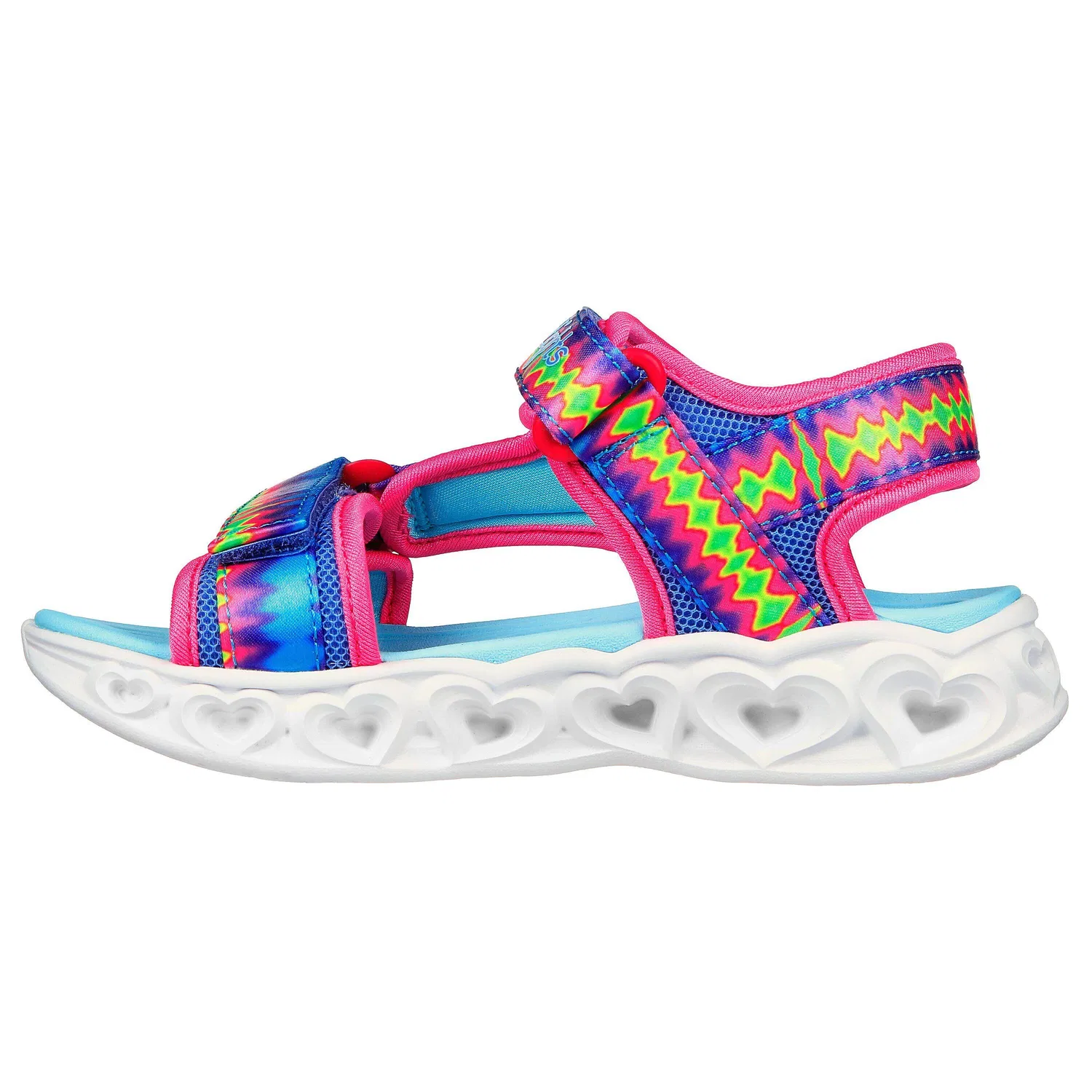 Детские сандалии для девочек с подсветкой Heart Lights Miss Vibrant Skechers, Роза Роза BLAU — фото 4