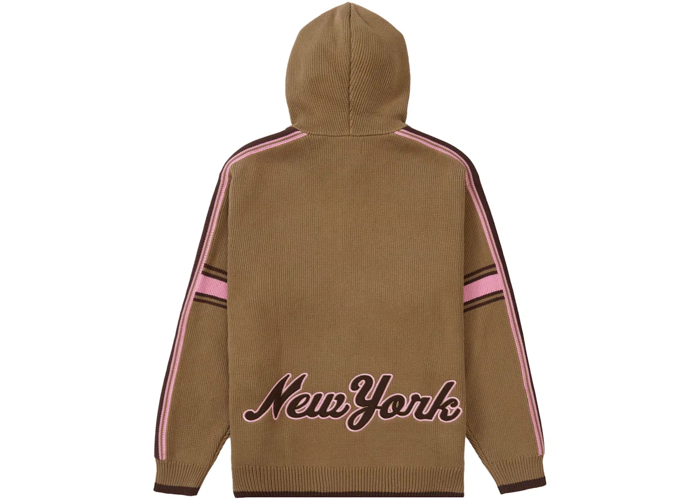 Мужской свитер с капюшоном и молнией Supreme Sweater, Light Brown — фото 2