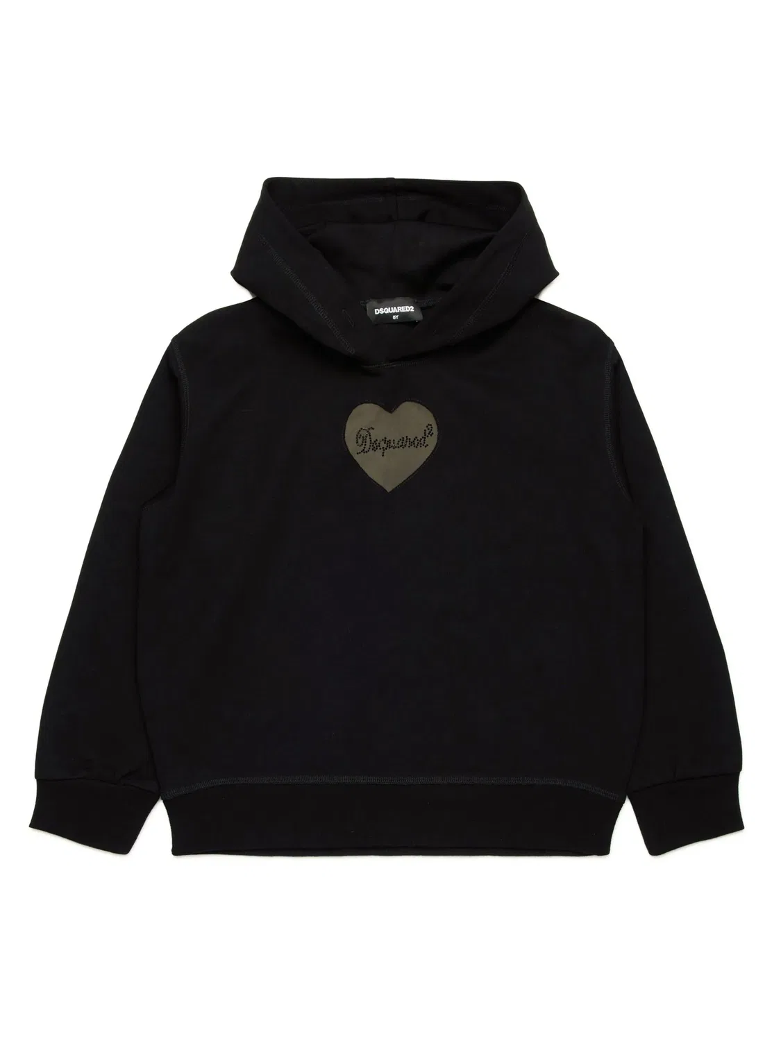 DSQUARED2 Худи с логотипом из страз и сердечным мотивом