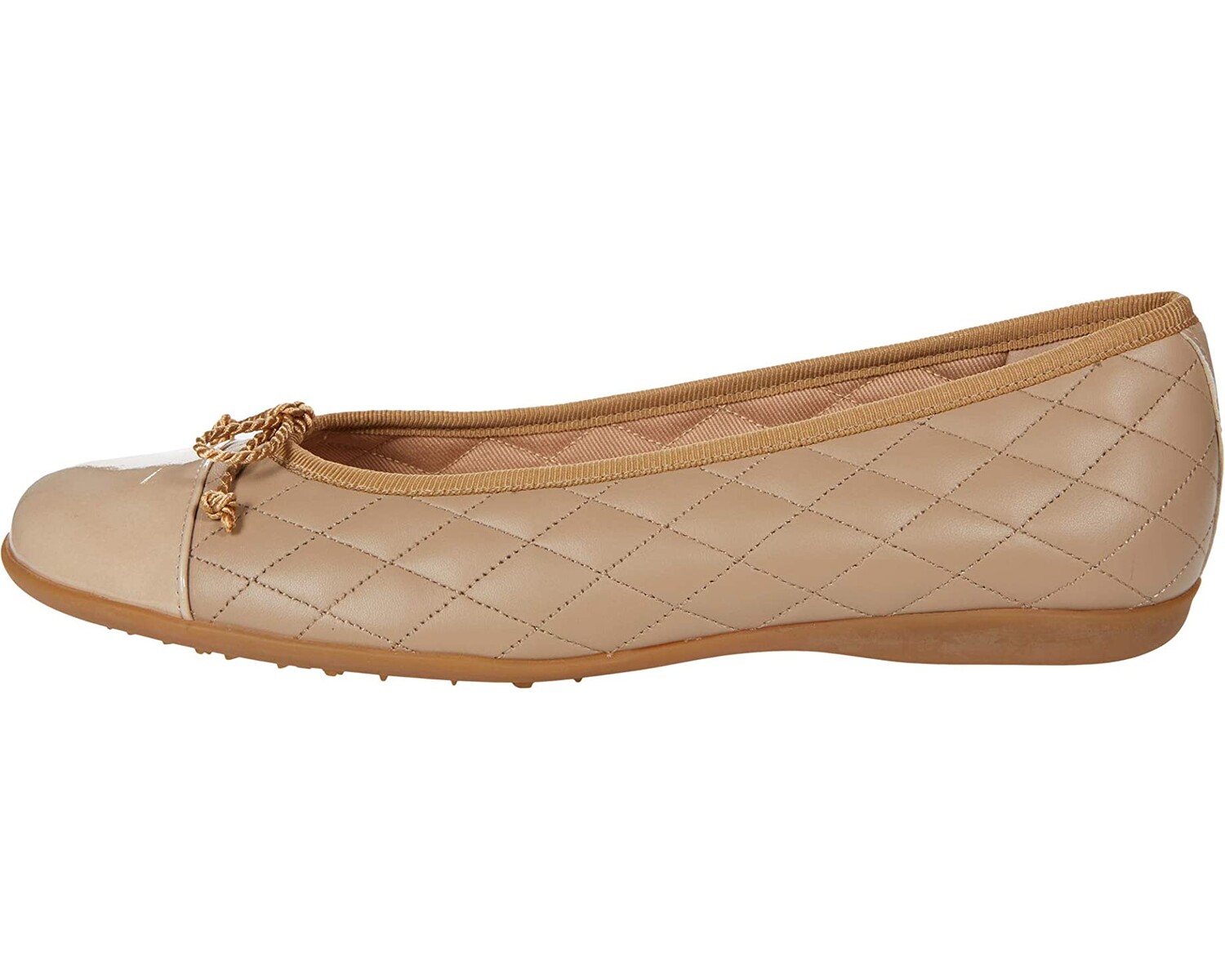 Туфли на плоской подошве PassportR Flat French Sole, латте из лакированной кожи
