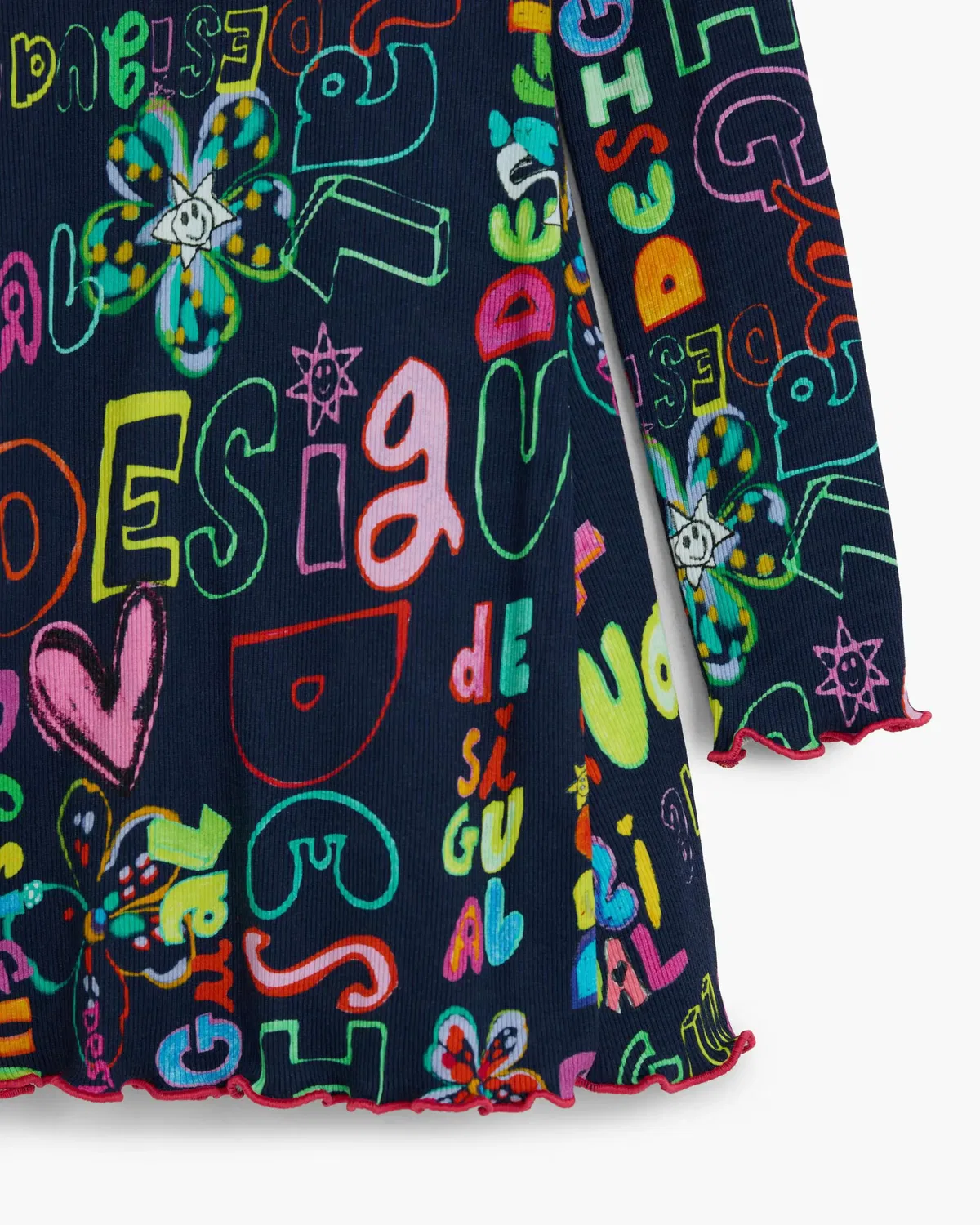 Детское платье для девочек с принтом Desigual, Azul — фото 2