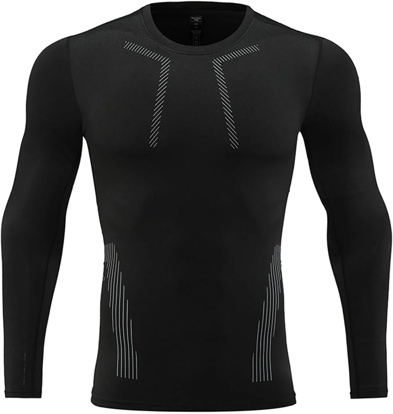 Мужская быстросохнущая футболка с длинным рукавом Long Sleeve Athletic Workout, Black
