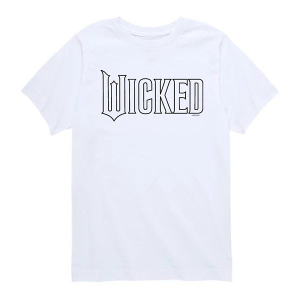 

Футболка для мальчиков 8-20 лет с графическим логотипом Wicked Outline Licensed Character, белый