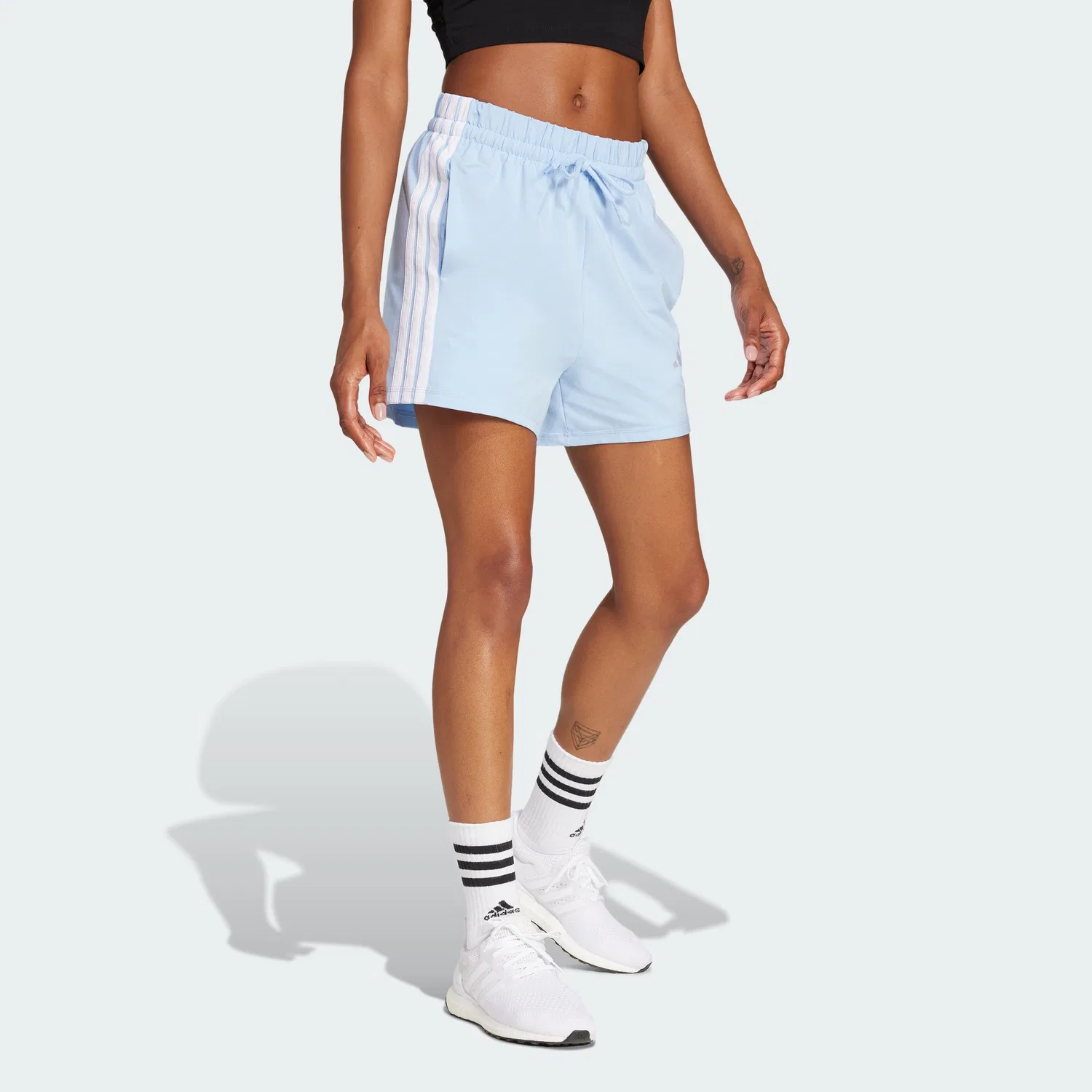 Женские хлопковые шорты Essential 3s от Adidas — фото 3