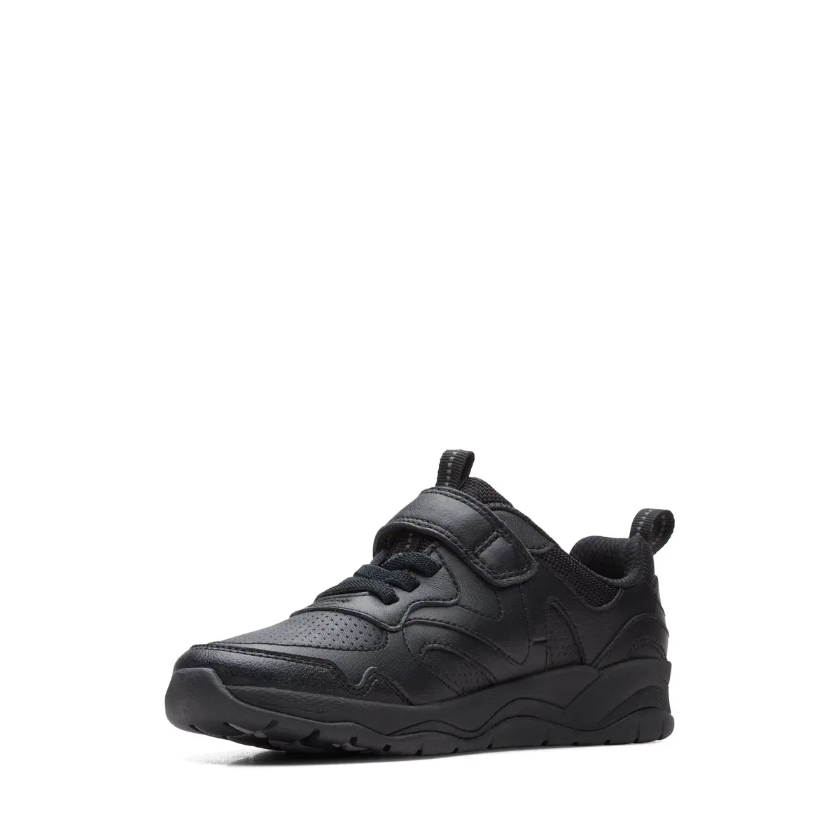 Детские кожаные кроссовки Clowder Sprint Clarks, Black — фото 4