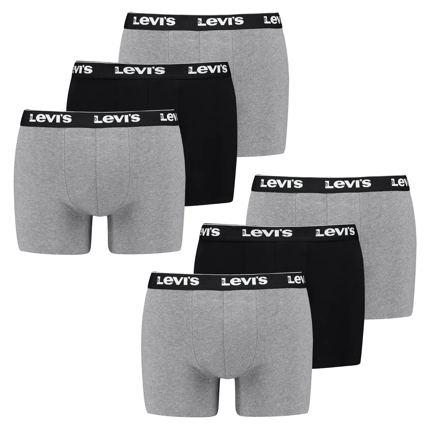 Боксеры-брифы с логотипом, комплект из 6 штук Levis, многоцветный