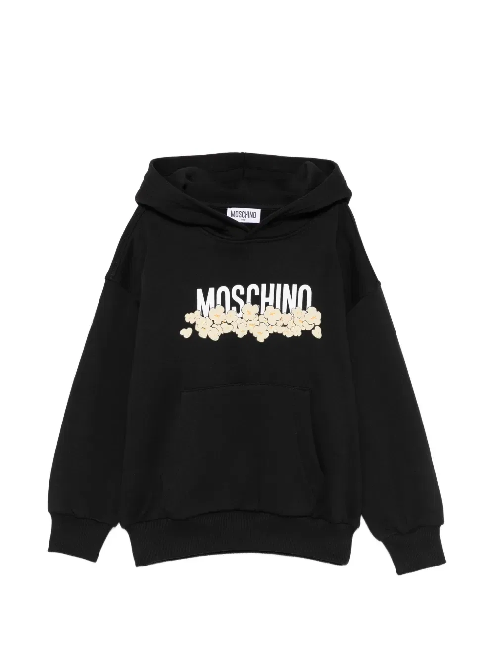 Худи с логотипом и принтом в виде попкорна Moschino Kids, черный