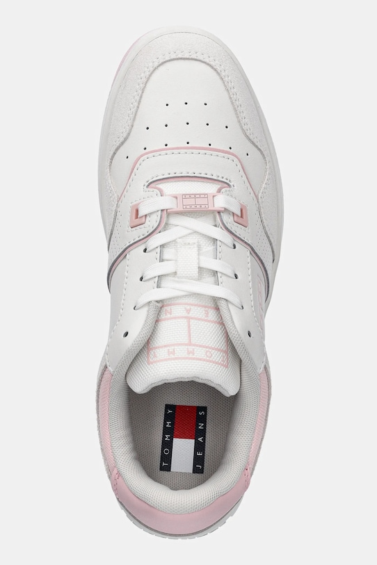 Кроссовки Retro Basket с эффектом потертости из замши Tommy Jeans, белый — фото 4