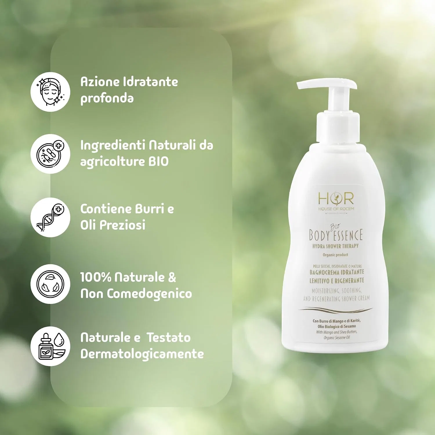 Крем-гель для душа Hydra Shower Therapy Organic, HOR, 300 мл — фото 2